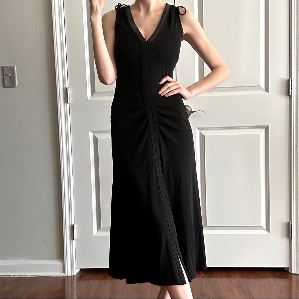 Kenneth Cole Slinky Black Midi Dress